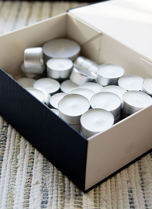 Merisier Box Teelichter
