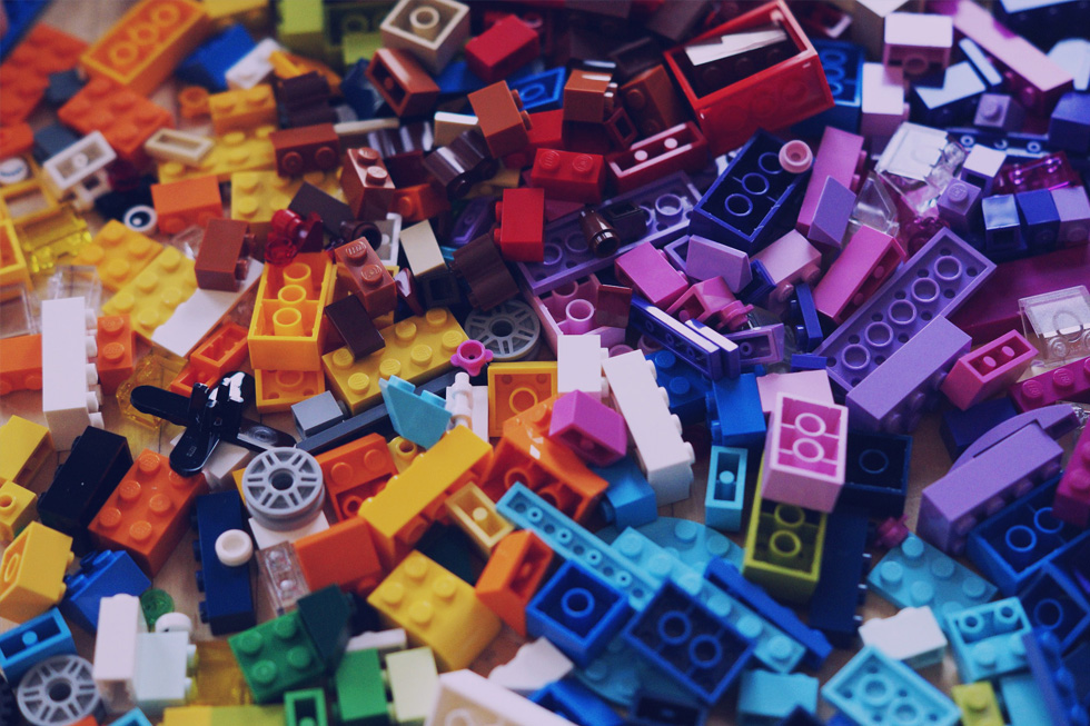 Bunte Legosteine